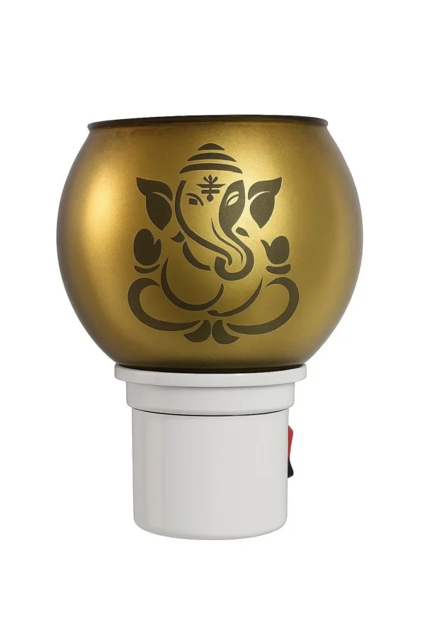 Kapur Dani Electrical Camphor Diffuser. Glass Kapoor Dani & Essential Oil Diffuser with On Off Switch to Toggle Between Burner & Lamp(Multi DEISNG| Pack of 1) - Image 3
